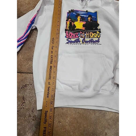 Philcos Boyz N The Hood Movie Film Hoodie Mens Small White Graphic Hip Hop - Picture 5 of 7
